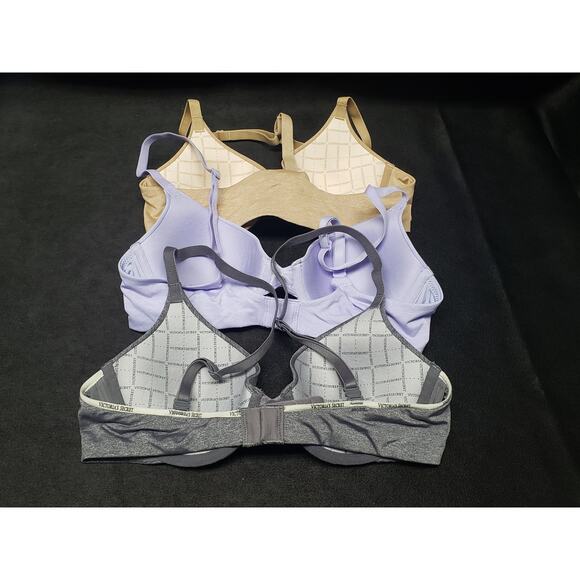 Victoria's Secret Uplift Semi Demi & Racerback Tan Purple Gray Bra Bundle | 32A - Picture 5 of 8